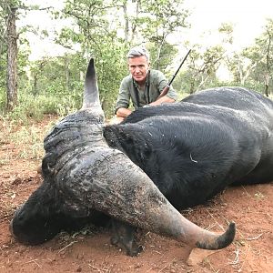 Buffalo Bull with JKO Hunting Safaris in South Africa