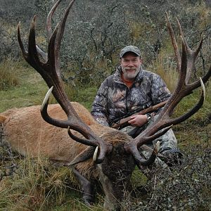 370" Inch Red Stag Hunting New Zealand