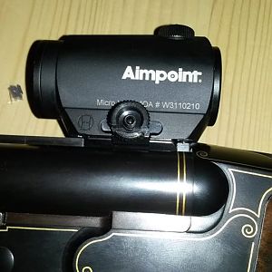 Aimpoint Sight mounted on rifle