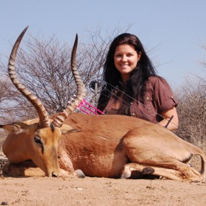 Impala bow hunted in Namibia