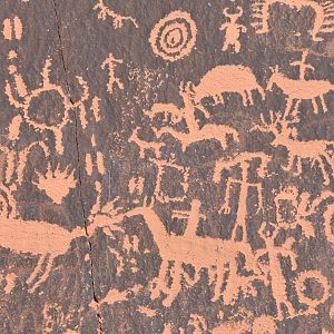 Rock Art Ponderosa forest Utah USA