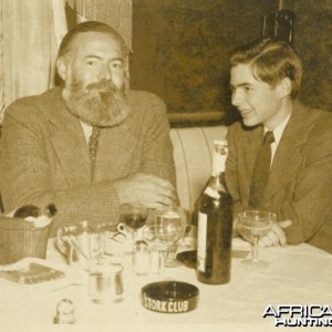 Hemingway with his son Patrick Hemingway