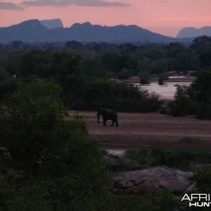 View from camp up the Lugenda river, Mozambique