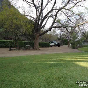 The grounds around the lodge at Touch Africa Safaris