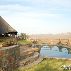 The grounds around the lodge at Touch Africa Safaris