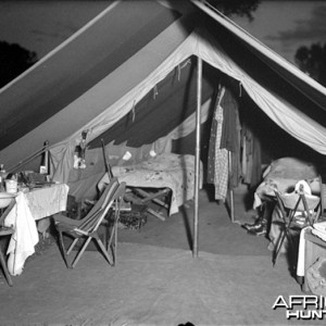 Interior of tent