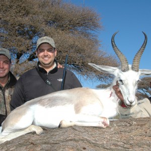 White Springbok hunted with Hartzview Hunting Safaris