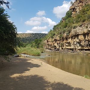 Camp situated on the banks of the Bushmans River