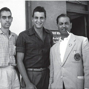 Rongon ( left side ) and l with our boss , Sundar Raj sir ( right side ) , 1964