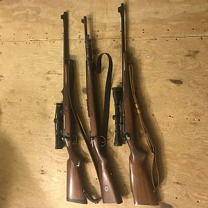 7mm Mauser, Winchester model 70 .375 & Winchester model 70 pre 64 30-06 Rifles