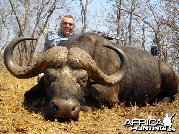 Buffalo hunted at Mokore Safaris with handgun