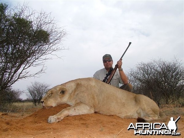 Nicholas Dorion lioness 2009 charged and was dropped @ 9 yards