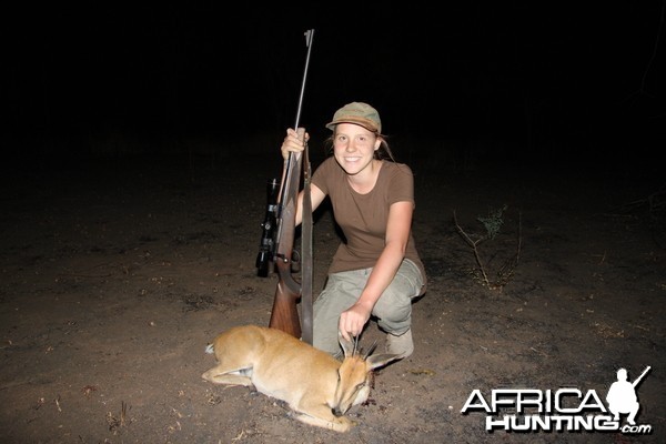 My sisters first animal a duiker