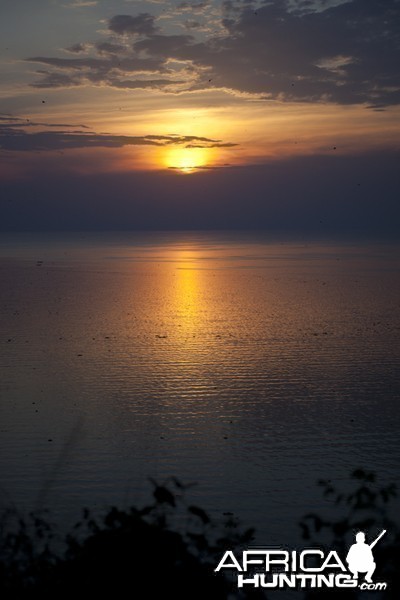 Sunset on Lake Albert Uganda