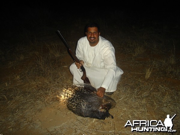 Hunting African or Crested Porcupine in Namibia