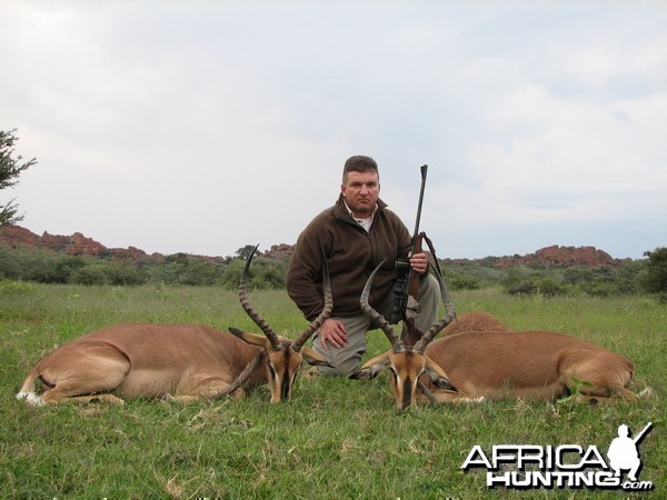 Hunting Black-faced Impala in Namibia