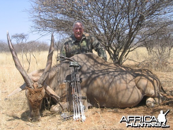 Bowhunting Cape Eland in Namibia