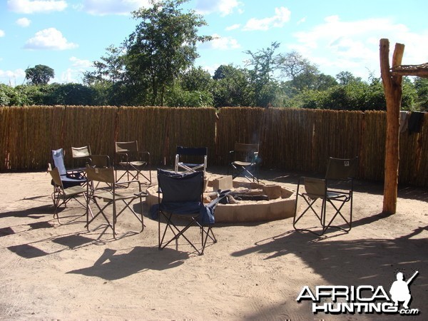 Around the camp fire in Gokwe South Concession Zimbabwe