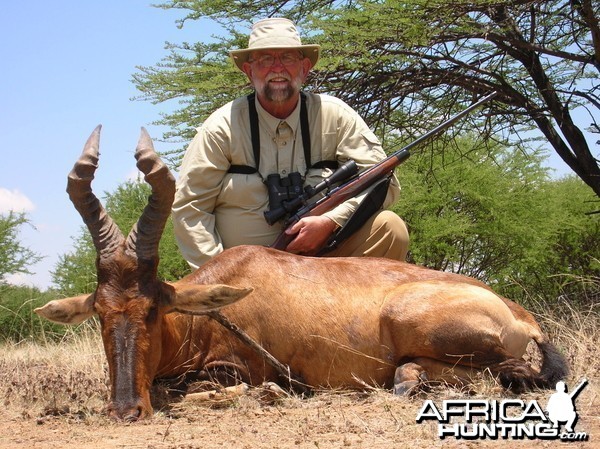 Hunting Red Hartebeest in Namibia