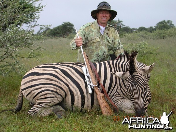 Hunting Burchell's Plain Zebra in Namibia