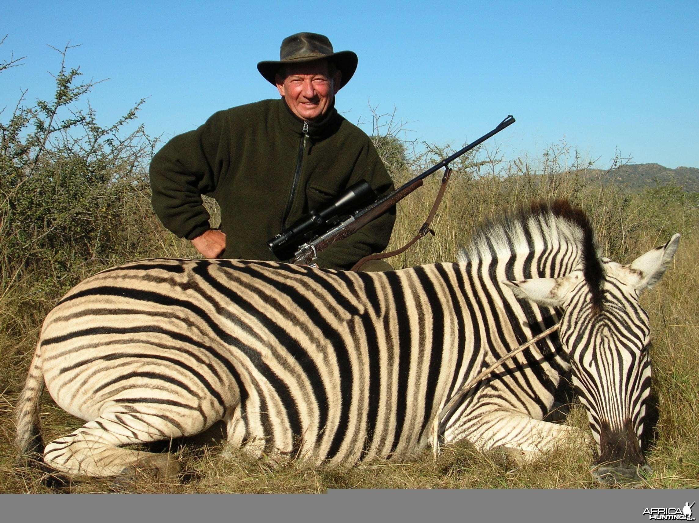 Hunting Burchell's Plain Zebra in Namibia