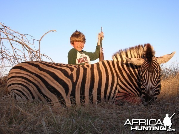 Hunting Burchell's Plain Zebra in Namibia