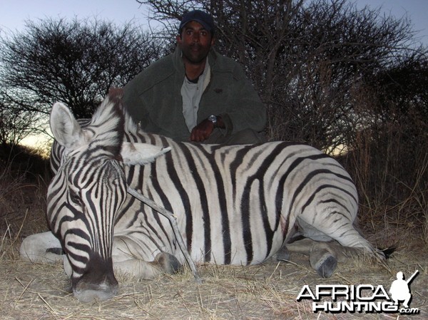 Hunting Burchell's Plain Zebra in Namibia