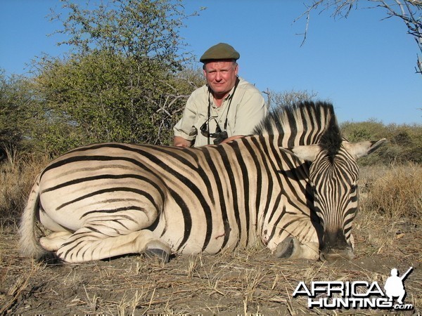 Hunting Burchell's Plain Zebra in Namibia