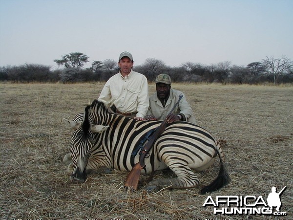 Hunting Burchell's Plain Zebra in Namibia