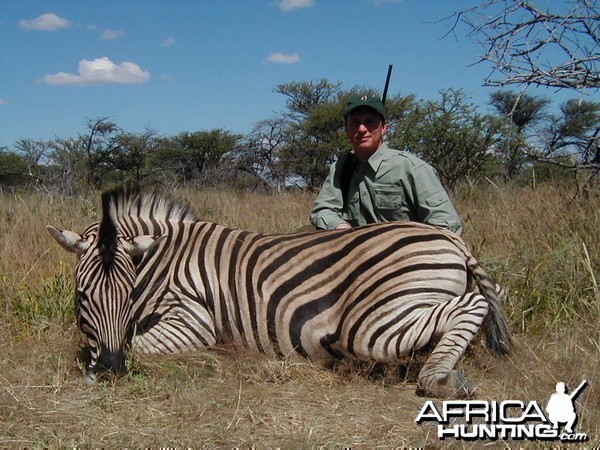 Hunting Burchell's Plain Zebra in Namibia