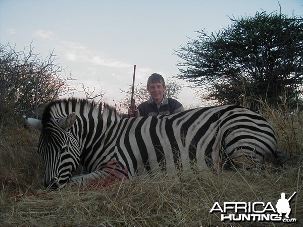 Hunting Burchell's Plain Zebra in Namibia