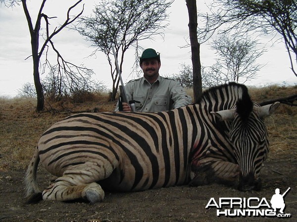 Hunting Burchell's Plain Zebra in Namibia