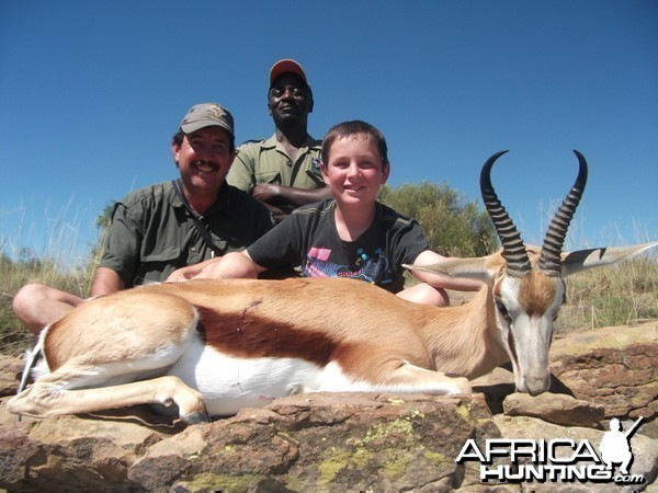 My 11 year old son and his first Springbuck