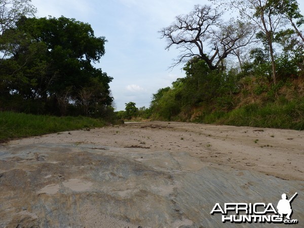 Dry river bed in CAR