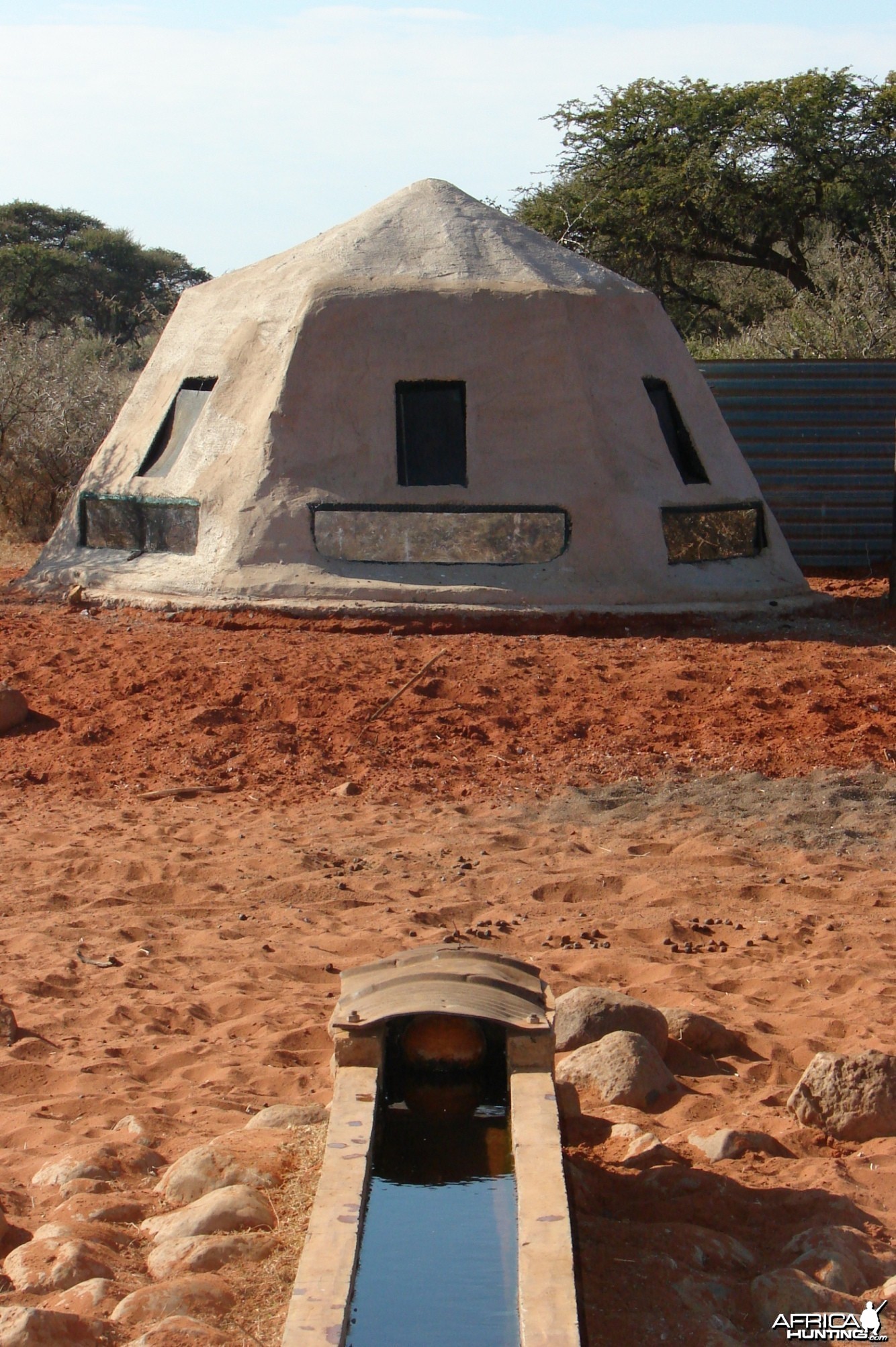 Bowhunting Blind at Wintershoek Johnny Vivier Safaris in South Africa