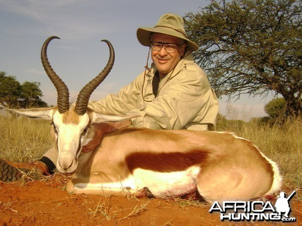 Hunting Springbuck with Wintershoek Johnny Vivier Safaris in SA