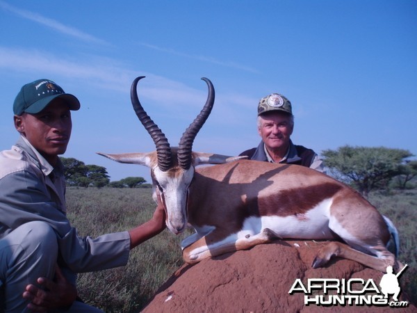 Hunting Springbuck with Wintershoek Johnny Vivier Safaris in SA