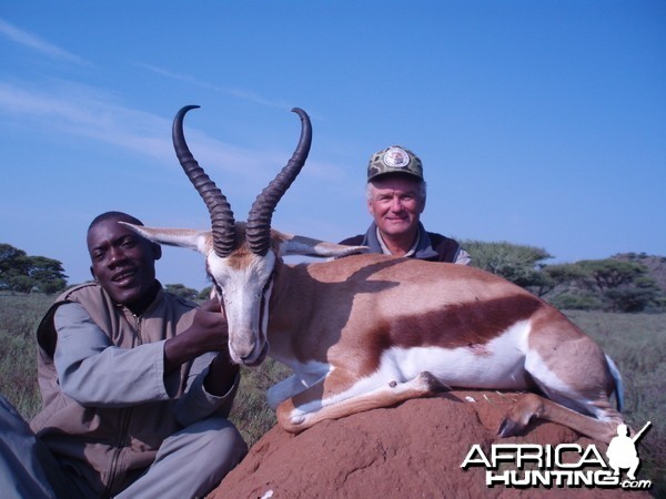 Hunting Springbuck with Wintershoek Johnny Vivier Safaris in SA