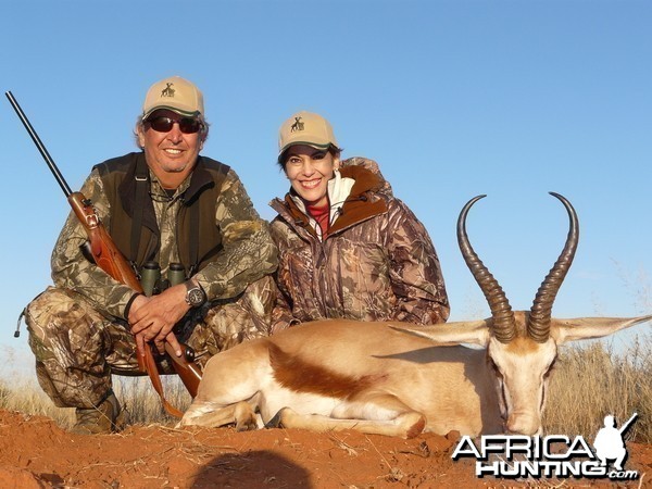 Hunting Springbuck with Wintershoek Johnny Vivier Safaris in SA