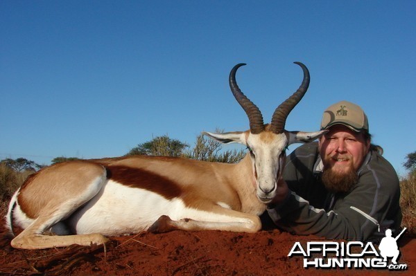 Hunting Springbuck with Wintershoek Johnny Vivier Safaris in SA