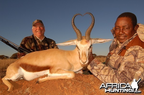 Hunting Springbuck with Wintershoek Johnny Vivier Safaris in SA