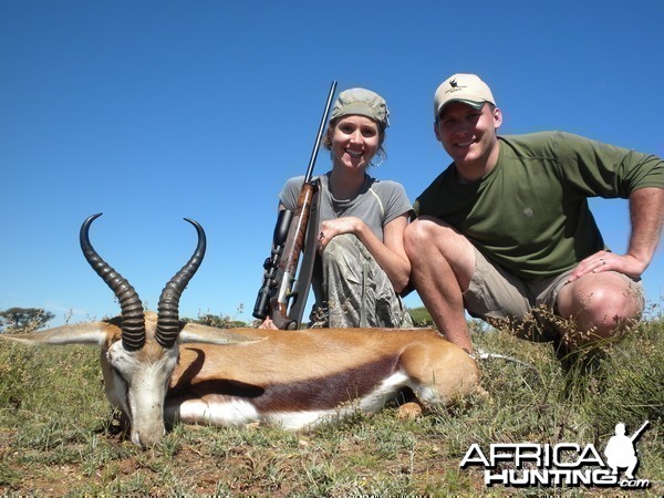 Hunting Springbuck with Wintershoek Johnny Vivier Safaris in SA