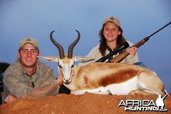 Hunting Springbuck with Wintershoek Johnny Vivier Safaris in SA