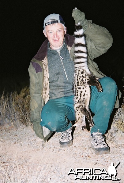 Hunting Genet Cat with Wintershoek Johnny Vivier Safaris in SA