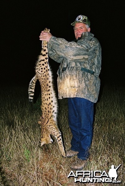 Hunting Serval with Wintershoek Johnny Vivier Safaris in SA