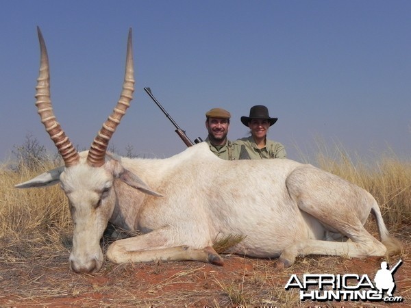 Hunting White Blesbok with Wintershoek Johnny Vivier Safaris in SA