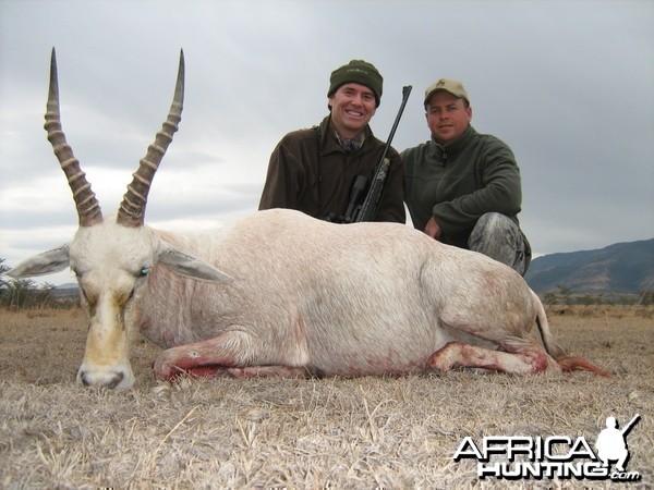 Hunting White Blesbok with Wintershoek Johnny Vivier Safaris in SA