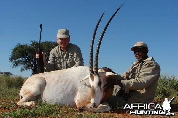 Hunting Scimitar Oryx with Wintershoek Johnny Vivier Safaris in SA