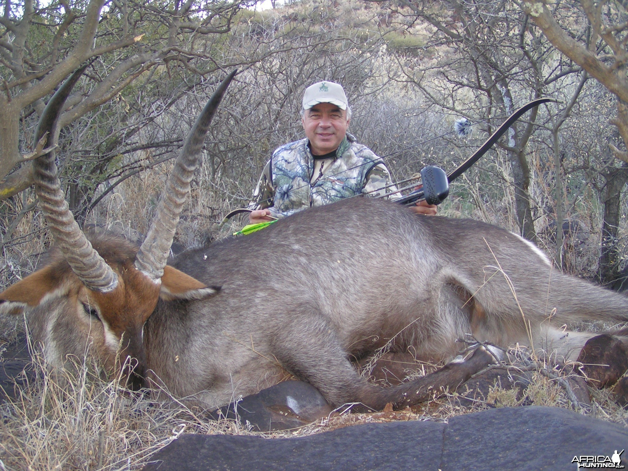 Bowhunting Waterbuck with Wintershoek Johnny Vivier Safaris in SA