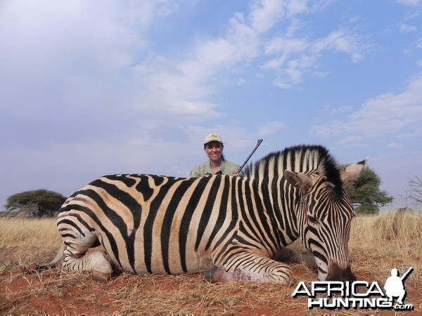 Hunting Burchell Zebra with Wintershoek Johnny Vivier Safaris in SA